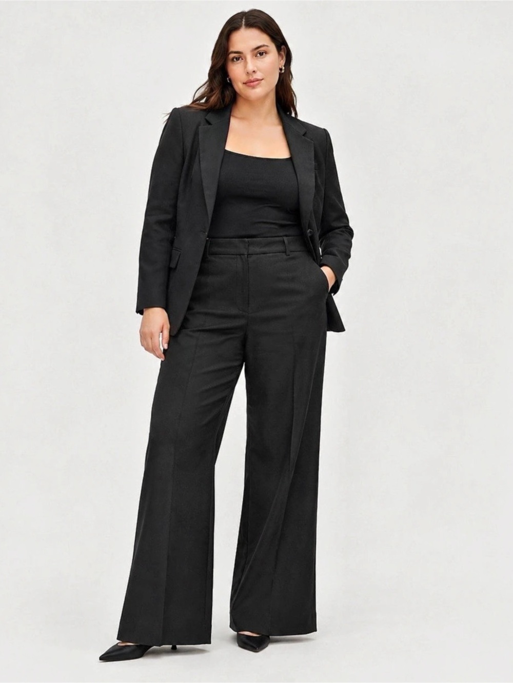J.Crew Carolina Wide-Leg Pants Wide Leg Linen-Blend Pants in Black Size 20 NWT